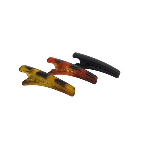 Generic 2 1/4 inch black auburn golden acrylic alligator hair clip fine thin hair (Primary color: Auburn)