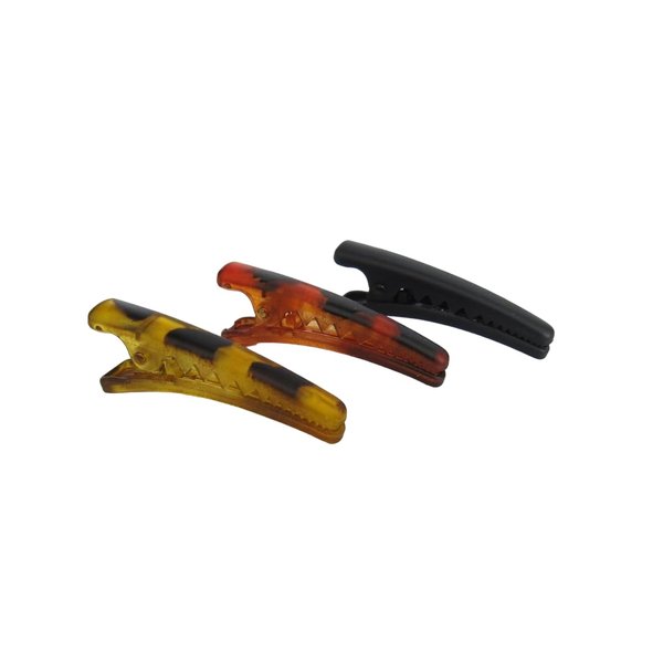 Generic 2 1/4 inch black auburn golden acrylic alligator hair clip fine thin hair (Primary color: Auburn)
