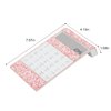 Office Calculator with Bling Crystal Decorative with Calendar Time Alarm Clock for Fashionable Desk Accessory, Office or Home Gift (Pink)