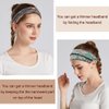 YONUF Boho Headbands For Women Fashion Wide Headband Yoga Workout Head Bands Hair Accessories Band 6 Pack