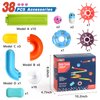 Bath Toys for Kids Ages 2-4-8 Mold Free Toddler Bath Toys 38 PCS Bathtub Shower Toys DIY Water Slippery Slide Birthday Gift for 2 3 4 5 6 7 8 Year Old Boys Girls