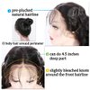 KUN Hair Body Wave Human Hair Wig 360 Lace Front Wigs Human Hair Pre Plucked Lace Wigs with Baby Hair 150% Density Brazilian Virgin Human Hair 360 Lace Frontal Wig for Women Natural Color 16 Inches