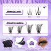 WENDY Lashes Clusters Multi-Type DIY Eyelash Extension - Lash Clusters D Curl 50D & Bottom Lashes, Black Cluster Eyelash Extensions Wispy Soft Individual Lashes Suitable for Beginners, 10-16 MM