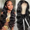 360 Lace Front Wigs Human Hair Pre Plucked Body Wave 360 Full Lace Frontal Human Hair Wigs for Black Women Hd Lace Wig with Baby Hair Around Natural Color (22 Inch)