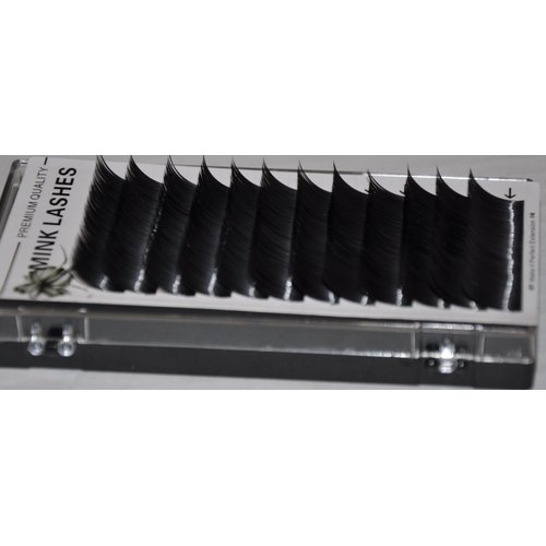 Eyelash Extension Mink J Curl .25 X 8-15mm 8 Sizes in 1 Mixed Tray