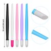 100 Pieces Rubber Nail Cuticle Pusher Plastic Handle Nail Cleaner Nail Art Tools for Men and Women Christmas Valentine’s Day Giving (Classic Colors)