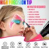 CCbeauty Liquid Face Paint Makeup 8 Colors Sweatproof Smudgeproof, Waterproof UV Glow Neon Eye Liner Set, Body Painting Kit for Artist Kids Halloween Tattoo Pens Christmas Birthday Gift