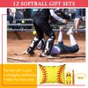 LEIFIDE 148 Pcs Softball Gift for Girls Softball Party Favors Softball Makeup Bag Softball Bracelet Keychain Stickers Hair Ties for Sport Birthday Decoration