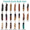 Mtmei hair French Curly Braiding Hair for Box Braids 8 Packs 18 Inch 100G/Pack Loose Wave Braiding Hair Crochet Spanish Curly Spiral Curl Synthetic Hair Extensions for Women P30/27 (18 Inch,8 Packs)