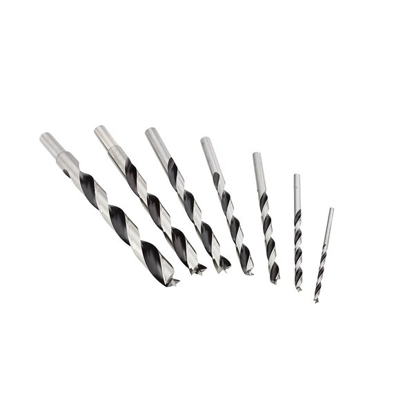 Fisch FSF-320791 Brad Point Drill Bit 7 Piece Set Chrome Vanadium Includes 1/8, 3/16, 1/4, 5/16, 3/8, 7/16 & 1/2" (01200007K01)