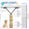 Twellife Dog Rake for Undercoat Long Tooth Dogs Comb, Rake Brush+Stainless Steel Shedding Comb, Husky Undercoat Rake Grooming Tool Set for Big Dog Horse Longhair Cat