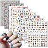 8 Sheets Cute Animal Nail Art Adhesive Sticker Cows Dog Cat Pig Dragon Cartoon Nail Stickers 3D Nail Art Design for Women Girls Manicure Tips Charms Decoration Acrylic Nails Supplies Nail Decals