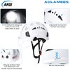 Hard Hats Construction OSHA Approved - ANSI Z89.1 Reflective Construction Worker Hat, Vented White Hard Hat with Visor for Men Women, ABS Safety Helmet for Adults,6-pt.Suspension