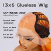BLL Lace Front Ginger Wig, Body Wave Synthetic HD Lace Front Wigs 13x6 Pre-Plucked Glueless Wig Free Part Ginger Orange Lace Front Wigs For Black Women
