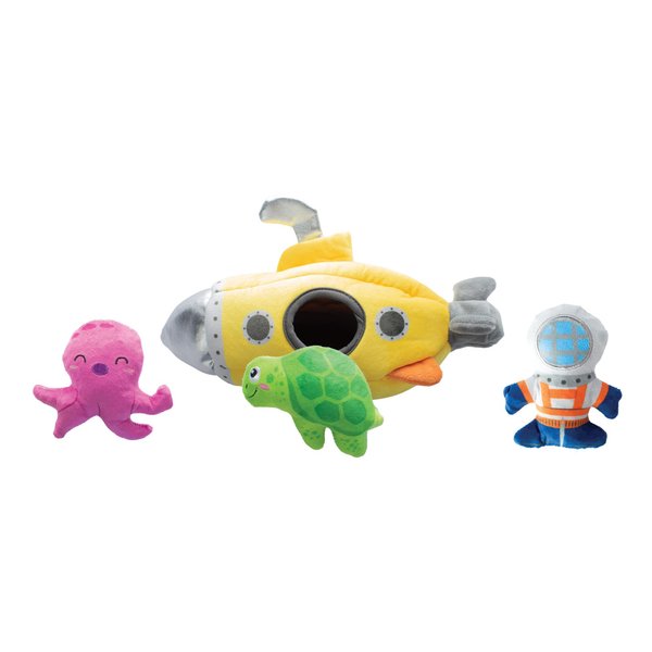 Fringe Studio Plush Dog Toy Set, Interactive Hide and Seek Play, Into The Deep, Pet Shop Collection (289249)