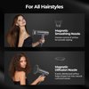 YASHE Hair Dryer with Diffuser, 1400W High-Speed Brushless Motor, 110,000 RPM Fast Drying of All Hair Types, Thermo-Control Negative Ionic Blow Dryer, 4 Temps & 3 Speeds, Lightweight for Home Travel
