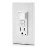 Leviton GFCI Switch Outlet Combo, 15 Amp, Self Test, Tamper-Resistant with LED Indicator Light, Saves Space, GFSW1-W, White