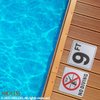 MOLESS 9FT Pool Depth Marker Stickers – 6x6″ Anti-Slip Vinyl Tile Stickers for Swimming Pool Safety Signs, Adhesive Pool Depth Markers for Decks, 9 FT (1 Pack)
