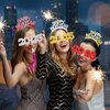 Fabbay 36 Pcs 2025 New Years Eve Party Supplies Include 12 Pieces Happy New Year Headband 12 Pcs 2025 New Year Eyeglasses and 12 Fringed Noise Makers for New Year Party Favors Adults (Multi Color)