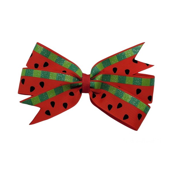 Watermelon Hair Bow (one layer alligator clip)
