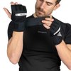 Sanabul Gel Hand Wraps for Boxing Gloves | MMA Muay Thai Kick Boxing Quick Wraps for Men & Women | Inner Boxing Hand Wrap for Gloves | Padded Knuckle Wrist Wrap (Black/White, S/M)