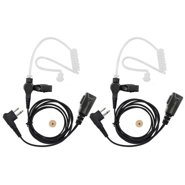 abcGoodefg FBI Style Surveillance Covert Headset Earpiece Mic Compatible with HYT (Hytera) Radios Motorola radioa CLS1110 CLS1410 CLS1413 CLS1450 CLS1450C CP200 CP200D XLS PR400 EP450 GTX (2 Pack)