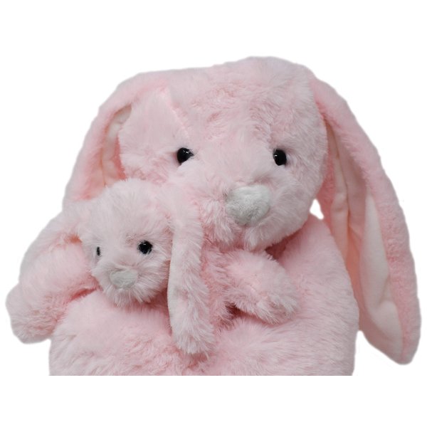 Mother & Baby Stuffed Rabbit Plush Set | Super Soft Bunny Stuffed Animal | Cute Plushies for Kids Bedroom | 15" Stuffed Animals for Girls & Boys | Farm Animal Toys by Exceptional Home