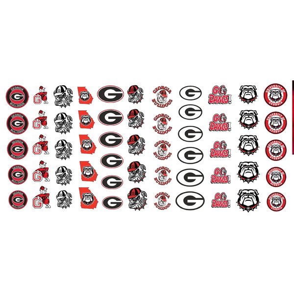Sports Team for Georgia College Waterslide Nail Art Decals - Salon Quality!
