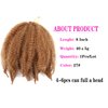 1Pack Marley Braiding Hair 8Inch Short Afro Kinky Twist Crochet Hair Braids Ombre Synthetic Fiber Hair Extensions for Women(1B-Blue)