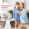 LENRUE Karaoke Machine for Kids with 2 Wireless Microphone, 4 Magic Voices, Karaoke for Girls Boys, Best Birthday Gifts for Kids 4, 5, 6, 7, 8, 9, 10, 11, 12+ (Beige 1 Mic)