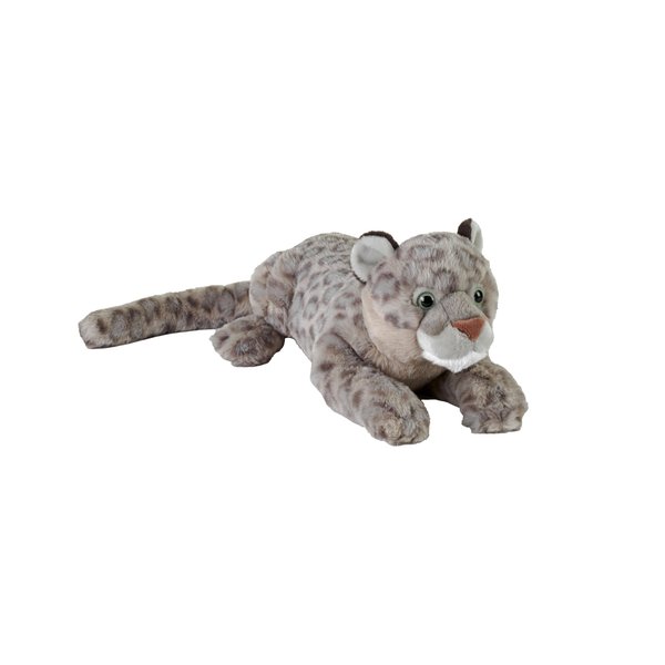 Wild Republic Earthkins Snow Leopard, Stuffed Animal, 15 Inches, Plush Toy, Fill is Spun Recycled Water Bottles, Eco Friendly