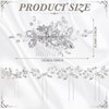 5 Pieces Crystal Bride Wedding Hair Comb Silver Bridal Hair Pieces Pearl Rhinestone Bridal Hair Clip Flower Hair Side Combs Wedding Hair Accessories for Brides Women Girls