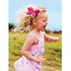 Wee Ones Girls Halloween-themed Pink Boo Ghost Printed Grosgrain Hair Bow, Pink Boo, King