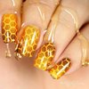 Whats Up Nails - Honeycomb Nail Vinyl Stencils for Nail Art Design (1 Sheet, 12 Stencils)
