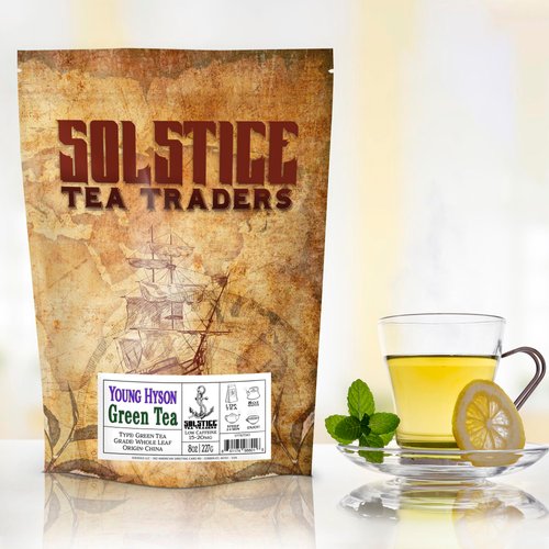 Chinese Young Hyson Loose Leaf Green Tea (8-Ounce Bulk Bag); Lucky Dragon Tea