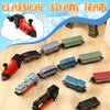 Hanaive 3 Sets Mini Simulation Steam Train Toys Small Retro Steam Train Model Assorted Styles Pull Back Train Set Diecast Locomotive Model Train Set for Boys and Girls Gifts Birthday Party Favor