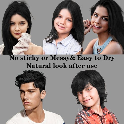 COLAYERIST Temporary Washable Hair Color Wax, Black, Hair Dye for Kids, Makeup Paint Wax for Parties or Cosplay, No Mess Hair Coloring