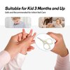 Kids' Nail Scissors Toddler Clippers with Rounded Tips, Safe & Easy Kids Nail Care for 3 Months and Up, Child-Friendly Nail Cutter Kit Travel-Sized Tiny Small Scissors with Cover