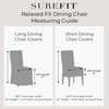 SureFit Scroll Long Dining Chair Slipcover (Brown) - Full Length Relaxed Fit High Back Chair Cover/Perfect for Adding Accents to Your Dining Room