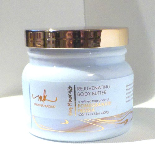 Manna Kadar Sea Minerals Rejuvenating Body Butter, Pomegranate Freesia Scent