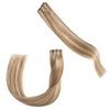 FUBILI seamless clip in hair extensions human hair Invisible PU Skin Weft Light Blonde Highlighted Golden Blonde hair extensions real hair 20 Inch 30g 5Pcs