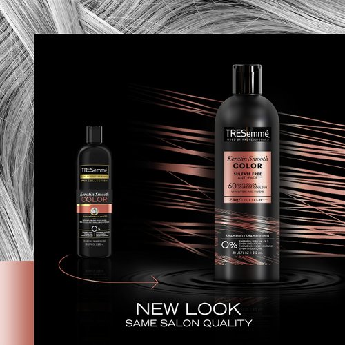TRESemmé Keratin Smooth Color Sulfate-Free Shampoo for Color-Treated Hair Formulated With Pro Style Technology 20 oz