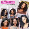 Wear and Go Glueless Wigs Human Hair Pre Plucked Pre Cut Curly Bob Wigs Human Hair Upgraded 4x4 No Glue Water Wave Lace Closure Wigs Human Hair for Women Natural Black 14 Inch