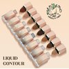 BEFIVECOK Liquid Contour Stick Makeup - Liquid Cream Bronzer Stick for Face, Natural Blendable Matte Cream Contour Makeup, Silky Long Lasting Waterproof Creme Blush Contour Wand(#04 BROWN)