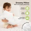 Toddler Pillow with Pillowcase - 13x18 My Little Dreamy Pillow, Organic Cotton Toddler Pillows for Sleeping, Kids Pillow, Travel Pillows, Mini Pillow, Nursery Pillow, Toddler Bed Pillow (Soft White)