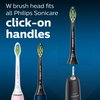 Philips Sonicare Genuine W DiamondClean Toothbrush Heads, 4 Brush Heads, Black, HX6064/95