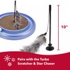 Coastal Pet Turbo Teaser Cat Toy - Interactive Cat Feather Toy and Cat Wand - Attach to Cat Towers & Scratcher Pads - Assorted - 10"