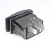 X-Haibei Waterproof Rocker Switch 12V 24V Spdt On-Off-ON 3 Position 4 Pin LED Light for Boat Car RV Trailer ATV (RED)