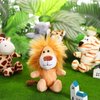 12 Pieces Mini Stuffed Forest Animals Jungle Animal Plush Toys in 4.8 Inch Cute Plush Elephant Lion Giraffe Tiger Plush for Animal Themed Parties Student Achievement Award (Standing)