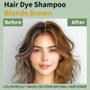 Blonde Brown Hair Dye Shampoo 3 in 1 for Gray Hair, Long-lasting & Natual Brown Hair Shampoo, Hair Color shampoo for Men Women, Brown Hair Dye Easy to Use at Home 16.9 Fl Oz (Blonde Brown)